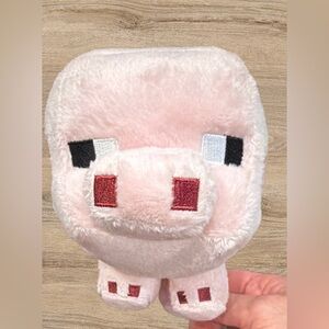 MINECRAFT MOJANG JINX PINK PIG  STUFFED ANIMAL 4x7